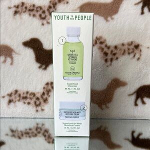 Youth To The People Superfood Cleanser and Moisture Cream - Green and White